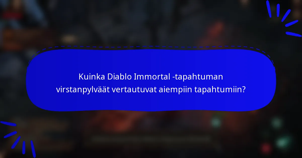 Kuinka Diablo Immortal -tapahtuman virstanpylväät vertautuvat aiempiin tapahtumiin?