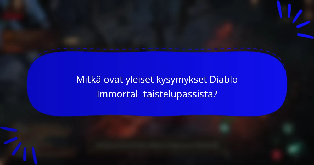 Mitkä ovat yleiset kysymykset Diablo Immortal -taistelupassista?